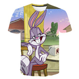 Bugs Bunny Shirt Men's Cartoon Animation Printed T-shirt