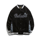 Vintage Letterman Jacket Autumn Corduroy Embroidered Casual Jacket