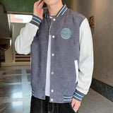 Corduroy Varsity Jacket Overalls Men's Autumn Baseball Uniform Spring and Autumn Sports Corduroy Autumn Wear Jacket