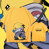 Men and Women Pokemon Pikachu T Shirt Cotton Short Sleeve T-shirt