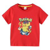 Children Pokemon Pikachu T Shirt Summer Clothing Short Sleeve T-shirt Leisure Sports
