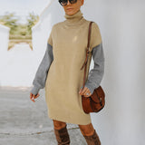 Women's Fall Outfits Turtleneck Sweater Women's Autumn and Winter Loose Dress Mid-Length Skirt Autumn