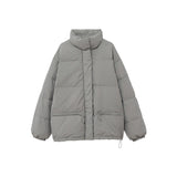 Women Winter Coats Puffer Jacket Down Coat Down Jacket Female Pocket Loose Zip Stand Collar Autumn and Winter Bread Coat