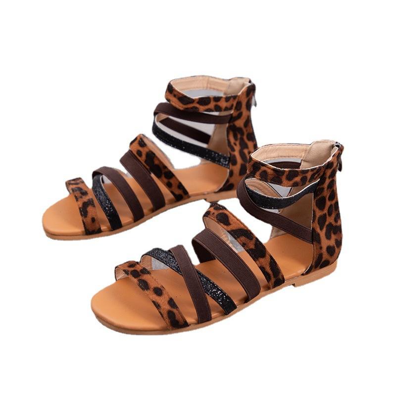Women Open Toe Sandals Flats Summer Hollowed Leisure Sandals for Women
