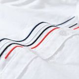 White Work Shirts Men's Casual Square Collar Shirt