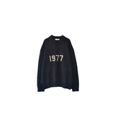 Feel of God Essentials 1977 Knit Polo Casual Loose Knitted Long Sleeves Lapel