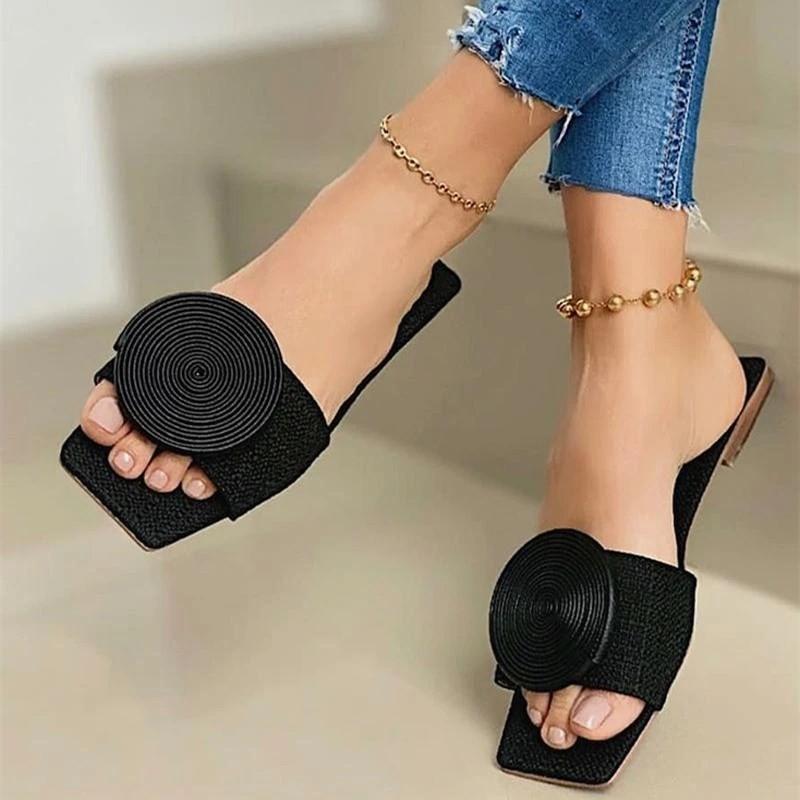 Women Open Toe Sandals Flats Summer Flat Open Toe Plus Size Casual Sandals