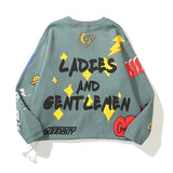Cpfm Sweatshirt Printed Graffiti Loose round Neck Sweater