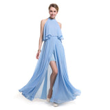 Cocktail Attire for Women Summer Chiffon Ethereal Swing Sexy Slit Formal Dress