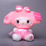 My Melody Plush Girly Heart Cute Cartoon White Pink Bow Melody Plush Toy Doll Children Doll Kulomi