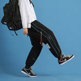 Men Pants Zipper Pocket Sports Casual Pants Men Loose