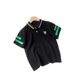 Children T Shrits Summer Boys' Lapel Short Cotton Short Sleeve