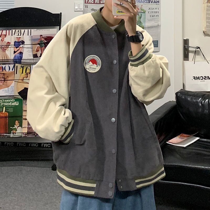 Baggy Jacket Men's and Women's Baseball Uniform for Spring and Autumn Loose Jacket