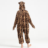 Hoodies Blankets Autumn and Winter Leopard Print Cartoon Animal Jumpsuit Fleece-Lined Thickened Cute