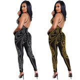 Party Pants Suits Summer Sexy Nightclub Mesh See-through Suspender Trousers Jumpsuit
