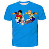 Homer Simpson Shirt Summer Print Short Sleeve Loose T-shirt