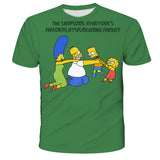 Homer Simpson Shirt Summer Printed Loose Sports Short Sleeve T-shirt