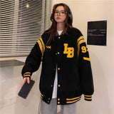White Varsity Jacket Girl Spring and Autumn Clothes Student Versatile Top Baseball Uniform
