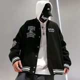 Jock Jacket Embroidered Baseball Uniform Men's Autumn and Winter Loose Retro Student Couple Jacket