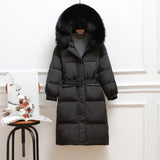 Women Winter Coats Puffer Jacket Down Coat Down Jacket Female Long Fox Big Fur Collar Loose Thick