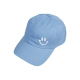 Smiley Face Cap Summer Soft Peaked Cap Embroidered Baseball Cap