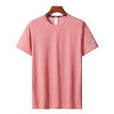 Sweat Wicking Shirt Sports T-shirt Fitness Solid Color Top Summer