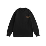 Preppy Aesthetic Sweatshirt Vintage Floral Print Long Sleeves T-shirt Men Loose-Fitting Casual Pullover