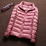 Women Winter Coats Puffer Jacket Down Coat Fall/Winter Lightweight Down Jacket Women's Short Stand Collar Winter Clothing Coat
