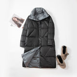 Women Winter Coats Puffer Jacket Down Coat Winter Double-Sided Women's Mid-Length Thin Coat