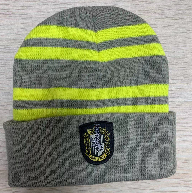 Harry Potter Gryffindor Scarf Harry Potter Winter Hat Hogwarts College Knitted Striped Cap