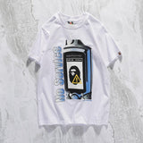 Shark Print T Shirt Summer Casual Cartoon Anime Pullover Short Sleeve Round Neck T-Shirt