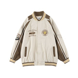 Alaska Varsity Jacket Hip Hop Color Block Embroidery Coat Men's Retro Loose