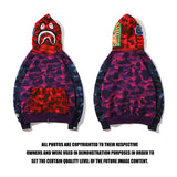 WGM Closing Shark Head Color Stitching Hoodie Fall Winter Coat