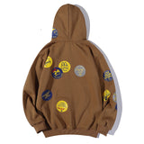 Cactus Jack McDonalds Hoodie Fall/Winter Velvet Padded Hooded Sweatshirt Baggy Coat