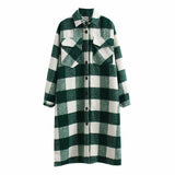 Women Fall Outfits Autumn And Winter Plush Woolen Overcoat Coat Single Breasted Long Shirt