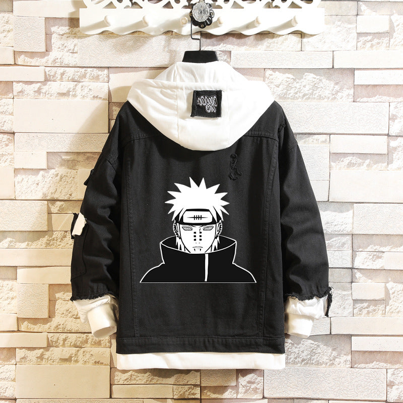 Comic Denim Jacket Men's and Women's Tops
