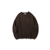 Mens Fall Outfits Cable-Knit Sweater Men's Loose Couple Sweater Sweater Solid Color Top