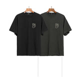 We11 Done T Shirts Logo Letter Offset T-shirt Solid Color Loose Men and Women