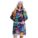 Hoodies Blankets Lengthen and Thicken Homewear Pajamas Flannel