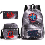 Stranger Things Hellfire Club Backpack Three-Piece Backpack Printed Pattern