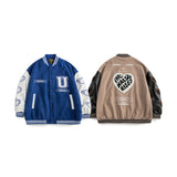 Brown Varsity Jacket Autumn Baseball Jacket Men's Loose All-Match Pilot Jacket
