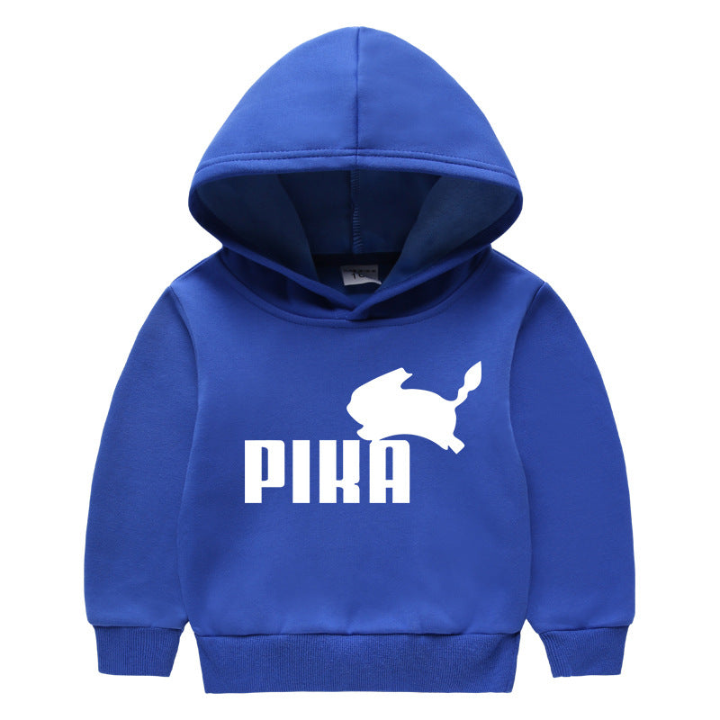 Children Pokemon Pikachu Hoodie Fleece Long Sleeve T-shirt