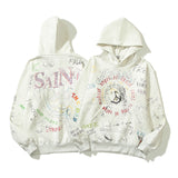Grafitti Sweatshirts Autumn Winter and Spring Graffiti Loose Hooded Sweater