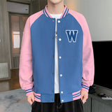 Varsity Jacket Vintage Baseball Jacket Men's Autumn and Winter Letters Printed All-Matching Texture Towel Embroidery Jacket