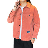 Corduroy Varsity Jacket Corduroy Jacket Men's Spring and Autumn Clothes Vintage Overalls Jacket Trendy Men's Clothing