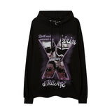 Mens Fall Outfits Hip Hop Oversize Dark Hooded Sweater Men's Printed Loose Hoodie