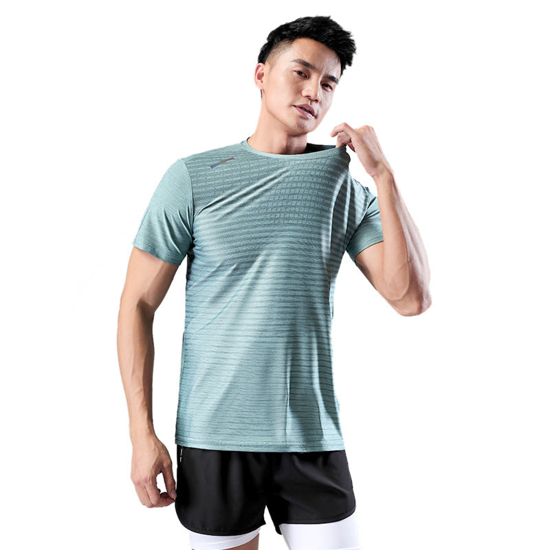 Sweat Wicking Shirt Colorful Reflective Sign Sports T-shirt Quick-Drying Exercise Top