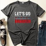 Let'S Go Brandon T Shirt Summer Personalized English Printed Short Sleeve T-Shirt