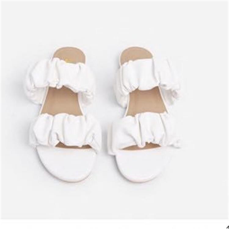 Women Open Toe Sands Flats Summer Round Toe Large Size Flat Women Sandals