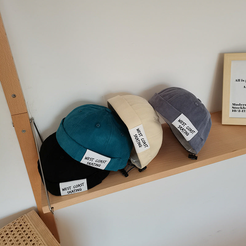 Beanies Patch Personalized Drawstring Brimless Melon Skin Hat